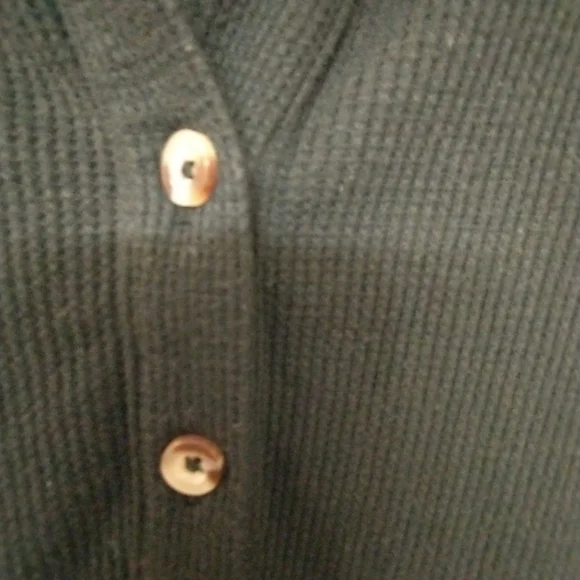 PINK Victoria's Secret Black Long Sleeve Cropped Pajama Top - Picture 5 of 13